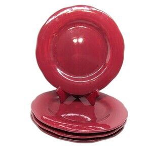 Franciscan China Apple Pie Red Delicious Dinner Plates 11 1/4" Bundle of 4